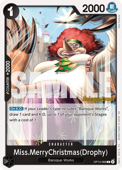 Miss.MerryChristmas(Drophy) (OP14-088) [The Azure Sea's Seven Release Event Cards] | Jack's On Queen