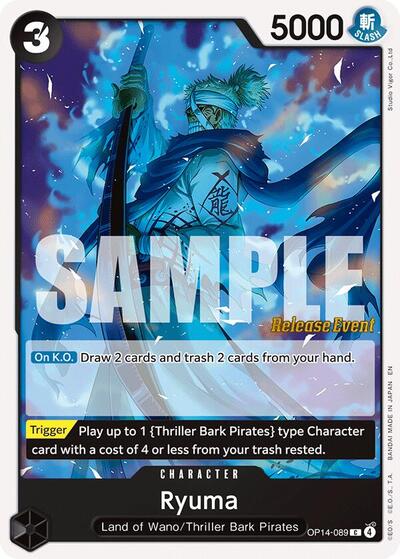 Ryuma (OP14-089) [The Azure Sea's Seven Release Event Cards] | Jack's On Queen