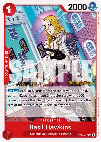 Basil Hawkins (OP14-010) [The Azure Sea's Seven Release Event Cards] | Jack's On Queen