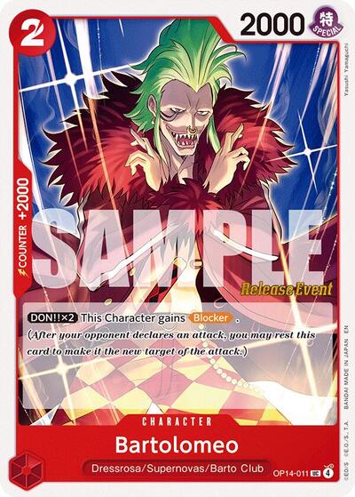 Bartolomeo (OP14-011) [The Azure Sea's Seven Release Event Cards] | Jack's On Queen