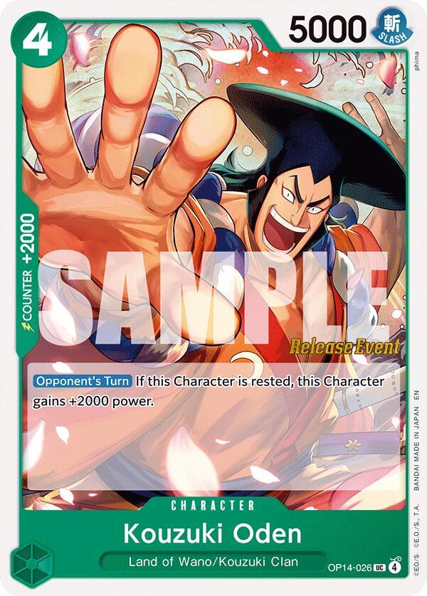 Kouzuki Oden (OP14-026) [The Azure Sea's Seven Release Event Cards] | Jack's On Queen