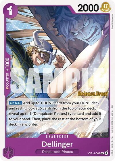 Dellinger (OP14-067) [The Azure Sea's Seven Release Event Cards] | Jack's On Queen