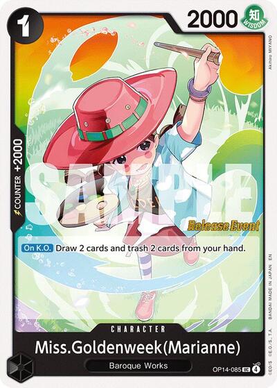 Miss.Goldenweek(Marianne) (OP14-085) [The Azure Sea's Seven Release Event Cards] | Jack's On Queen
