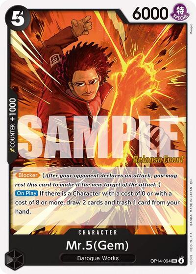 Mr.5(Gem) (OP14-094) [The Azure Sea's Seven Release Event Cards] | Jack's On Queen