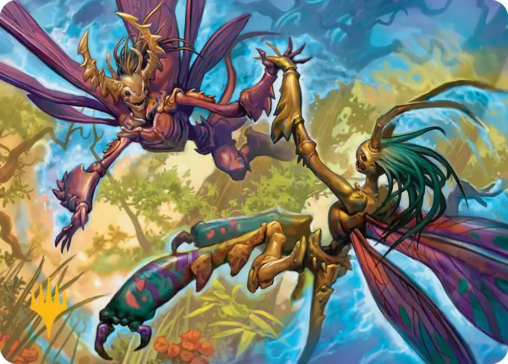 Illusion Spinners Art Card (Gold-Stamped Planeswalker Symbol) [Lorwyn Eclipsed Art Series] | Jack's On Queen