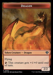 Clue // Dragon (0020) Double-Sided Token [Commander Masters Tokens] | Jack's On Queen