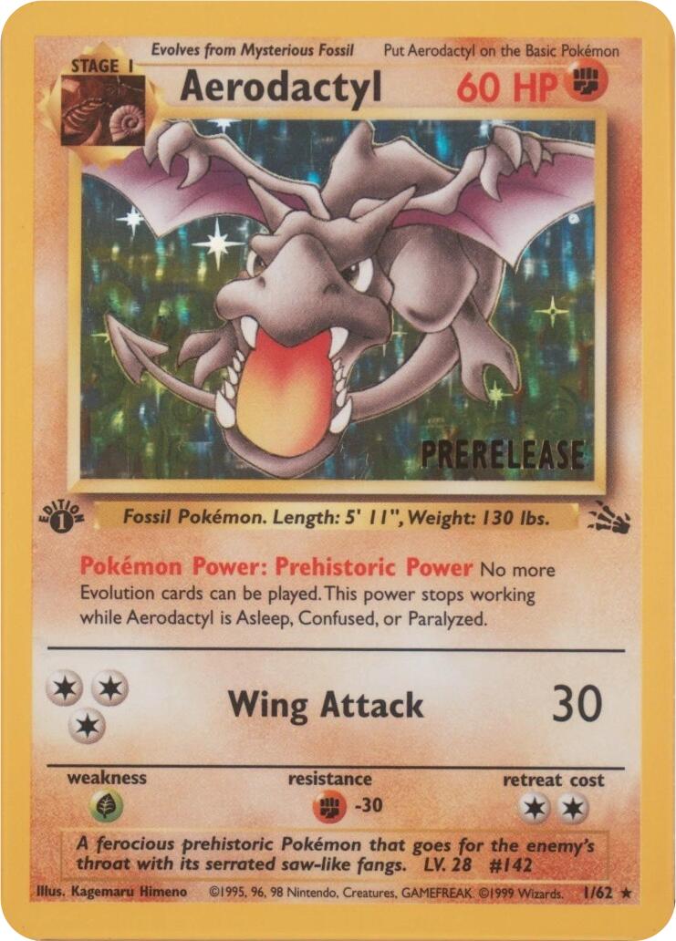 Aerodactyl (01/62) (Prerelease) [Miscellaneous Cards] | Jack's On Queen
