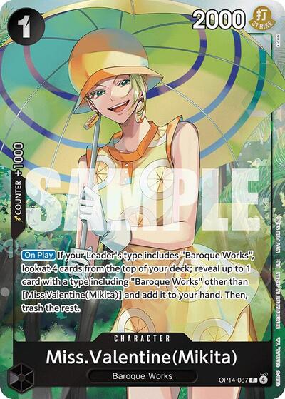 Miss.Valentine(Mikita) (Dash Pack) (OP14-087) [The Azure Sea's Seven] | Jack's On Queen