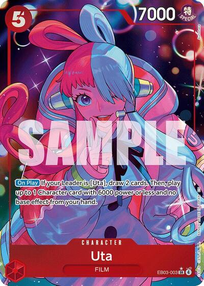 Uta (003) (Alternate Art) (EB03-003) [Extra Booster: One Piece Heroines Edition] | Jack's On Queen
