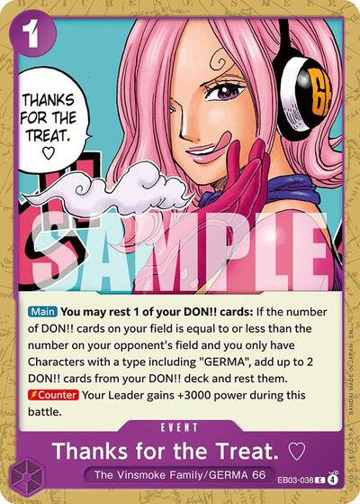 Thanks for the Treat. (EB03-038) [Extra Booster: One Piece Heroines Edition] | Jack's On Queen