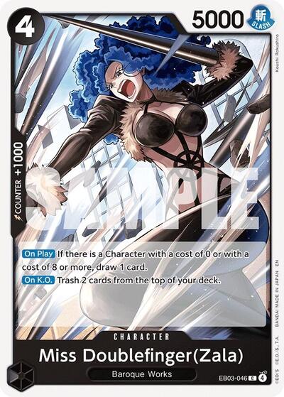 Miss Doublefinger(Zala) (EB03-046) [Extra Booster: One Piece Heroines Edition] | Jack's On Queen
