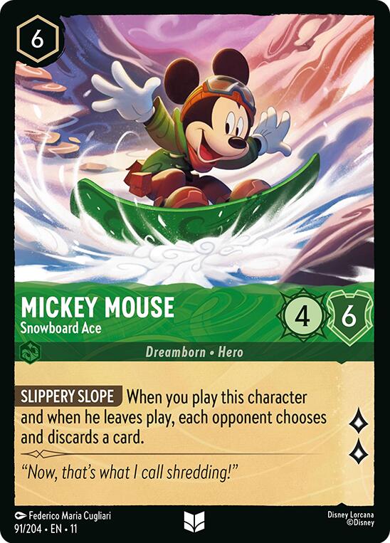 Mickey Mouse - Snowboard Ace (91/204) [Winterspell] | Jack's On Queen