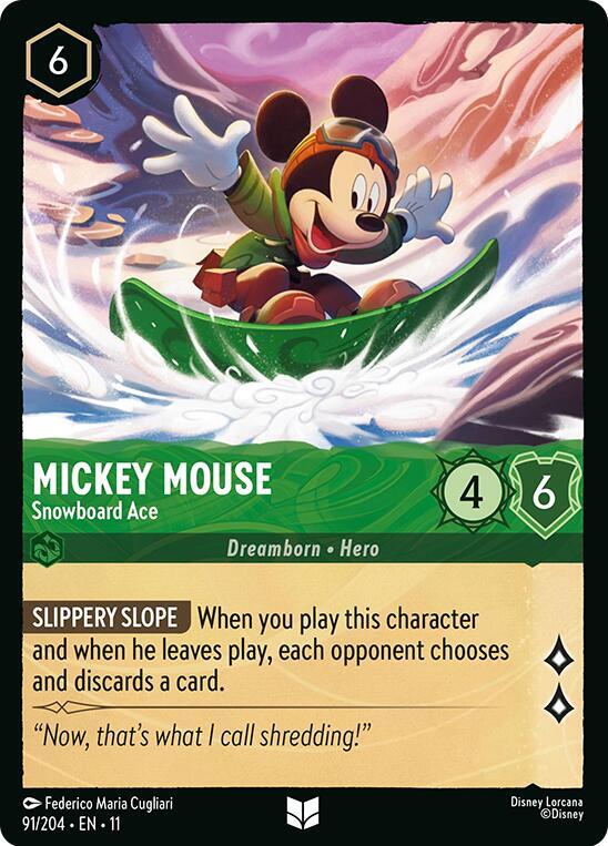 Mickey Mouse - Snowboard Ace (91/204) [Winterspell] | Jack's On Queen