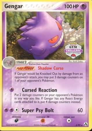 Gengar (5/92) (Gym Challenge) [EX: Legend Maker] | Jack's On Queen