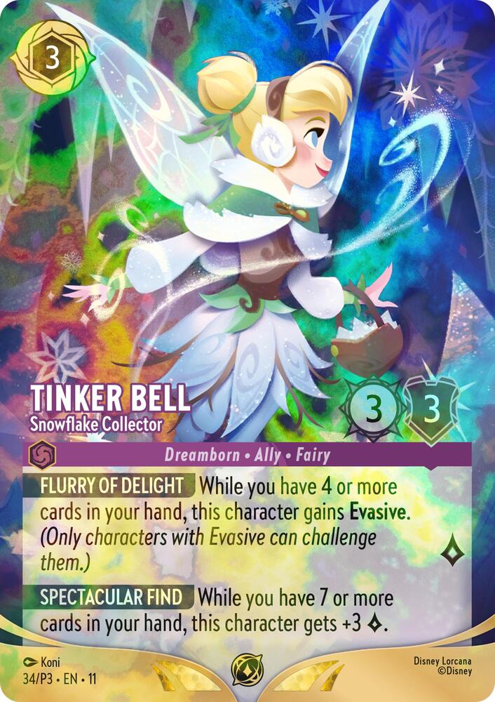 Tinker Bell - Snowflake Collector (Store Championship) (34) [Disney Lorcana Promo Cards] | Jack's On Queen