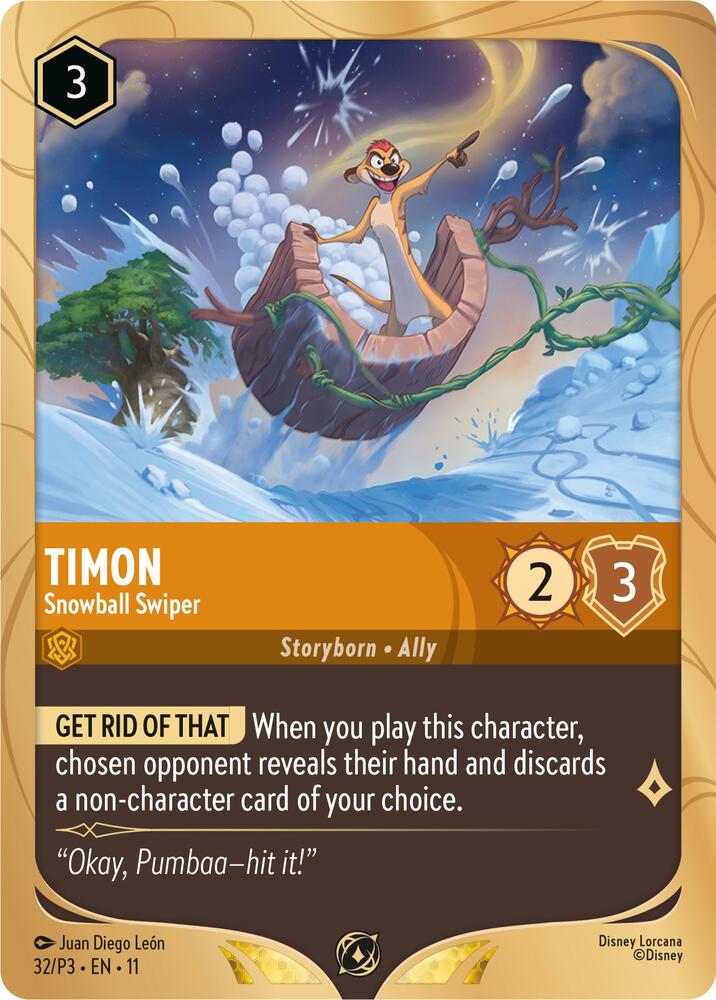 Timon - Snowball Swiper (32) [Disney Lorcana Promo Cards] | Jack's On Queen