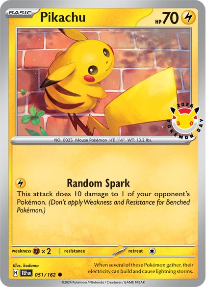 Pikachu (051/162) (Pokemon Day 2026) [Miscellaneous Cards] | Jack's On Queen
