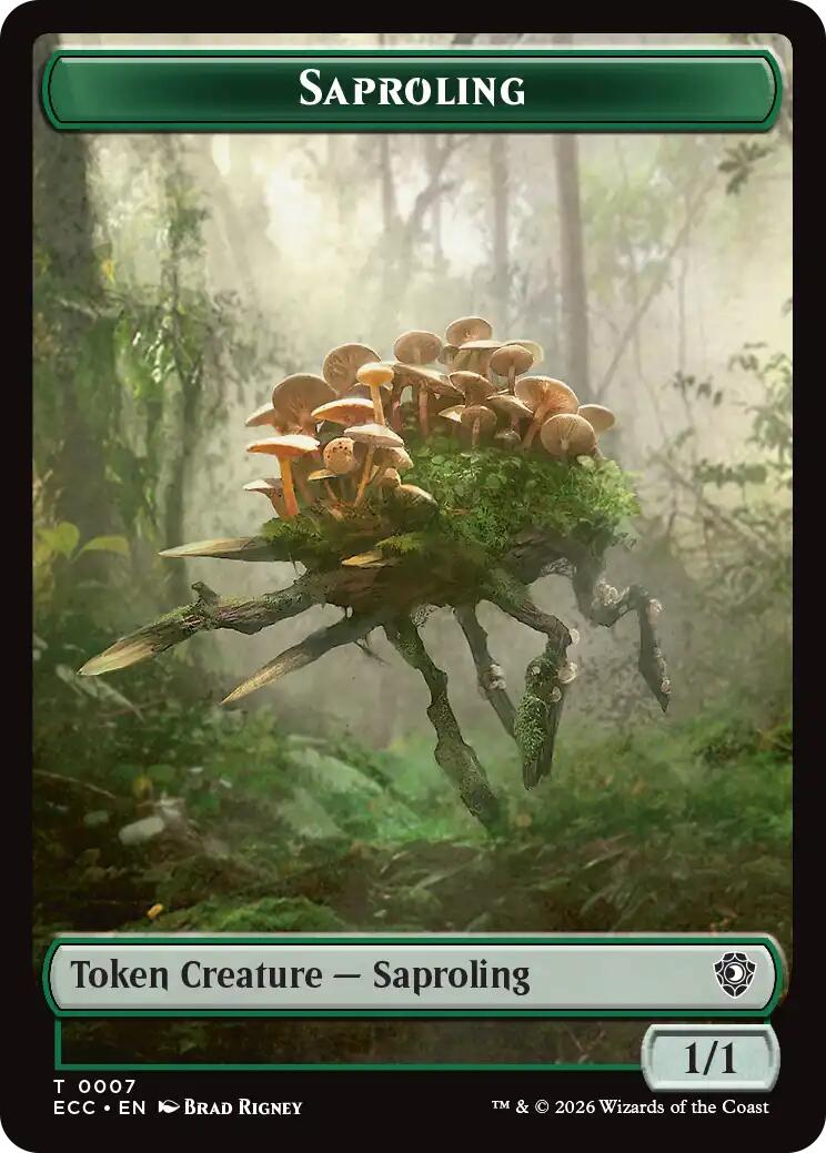 Saproling // The Monarch Double-Sided Token [Lorwyn Eclipsed Tokens] | Jack's On Queen
