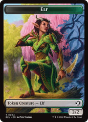 Elf // Treasure Double-Sided Token [Lorwyn Eclipsed Tokens] | Jack's On Queen