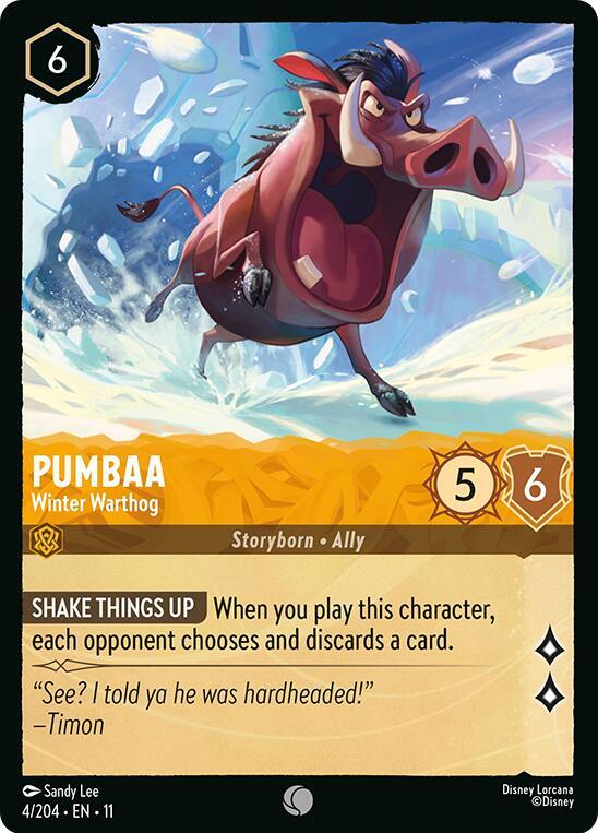 Pumbaa - Winter Warthog (4/204) [Winterspell] | Jack's On Queen