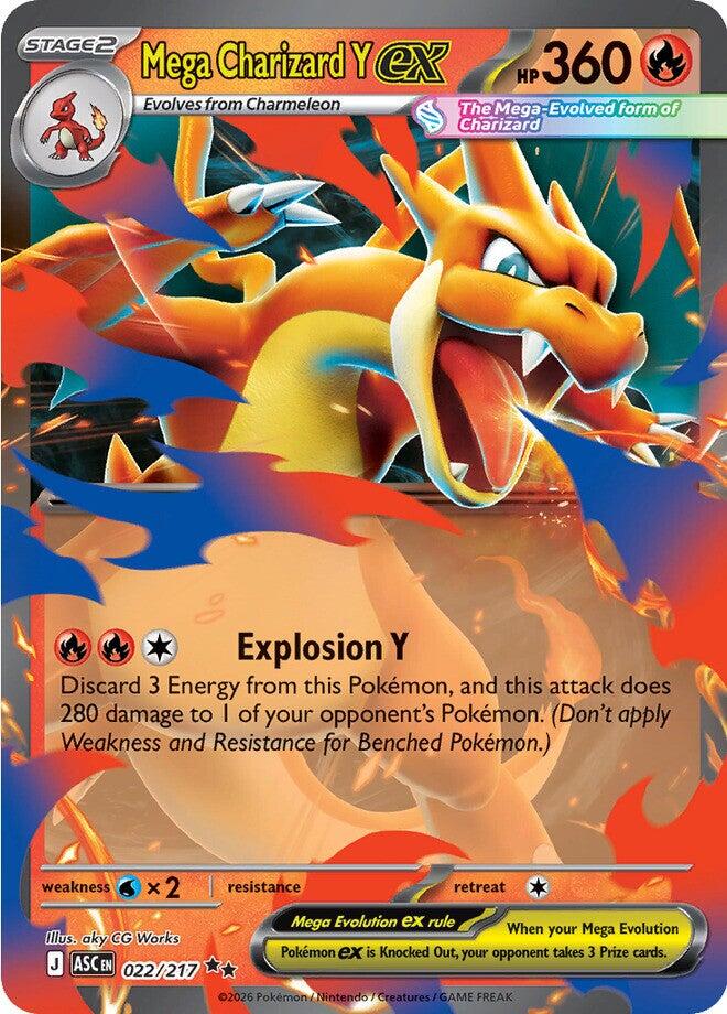 Mega Charizard Y ex (022/217) [Mega Evolution: Ascended Heroes] | Jack's On Queen