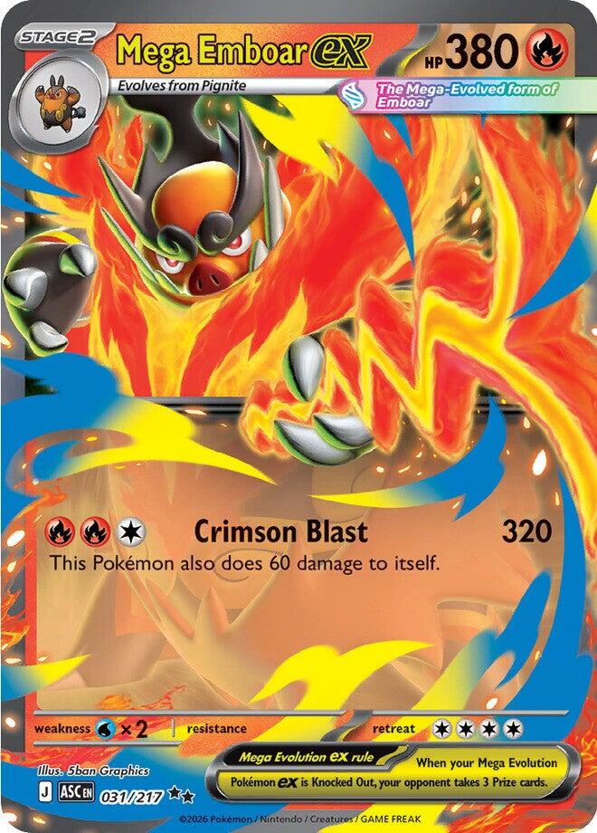 Mega Emboar ex (031/217) [Mega Evolution: Ascended Heroes] | Jack's On Queen