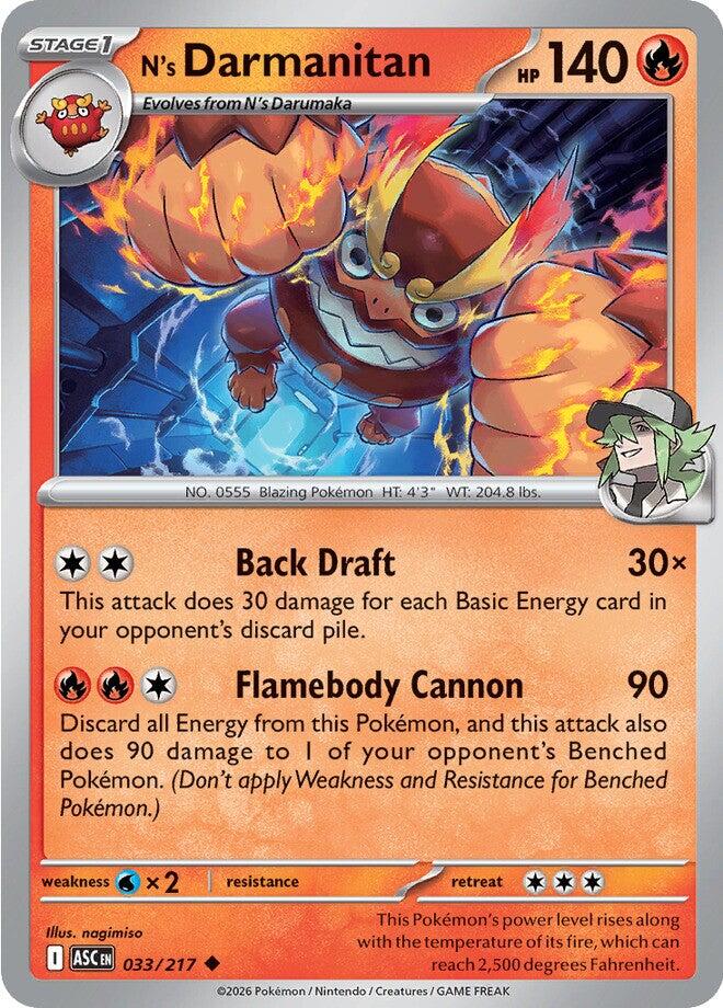 N's Darmanitan (033/217) [Mega Evolution: Ascended Heroes] | Jack's On Queen