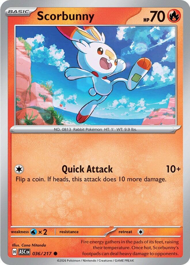 Scorbunny (036/217) [Mega Evolution: Ascended Heroes] | Jack's On Queen