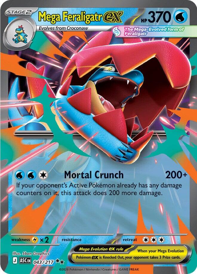 Mega Feraligatr ex (043/217) [Mega Evolution: Ascended Heroes] | Jack's On Queen