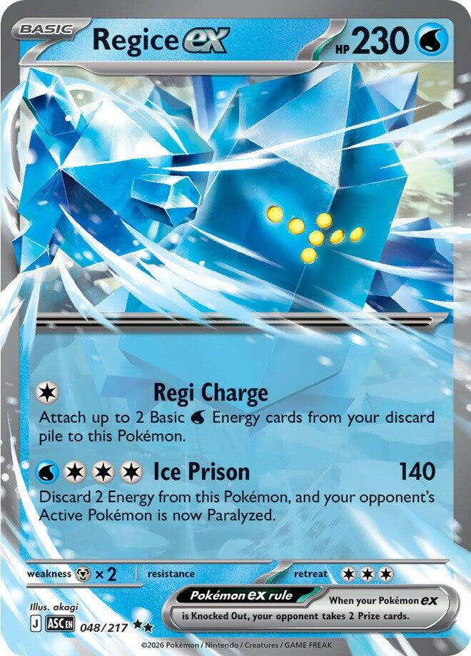 Regice ex (048/217) [Mega Evolution: Ascended Heroes] | Jack's On Queen