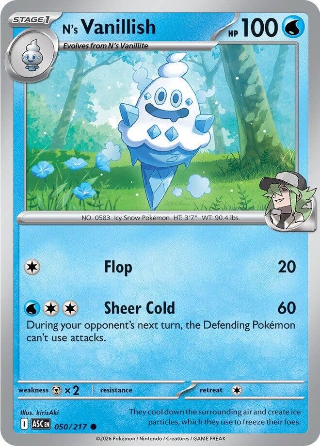 N's Vanillish (050/217) [Mega Evolution: Ascended Heroes] | Jack's On Queen