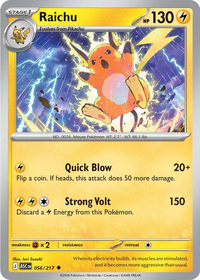 Raichu (056/217) [Mega Evolution: Ascended Heroes] | Jack's On Queen
