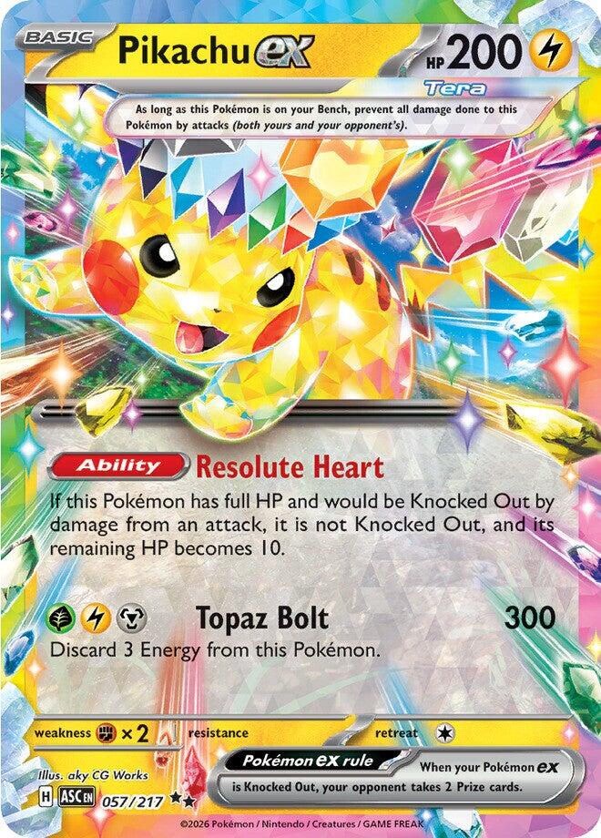 Pikachu ex (057/217) [Mega Evolution: Ascended Heroes] | Jack's On Queen