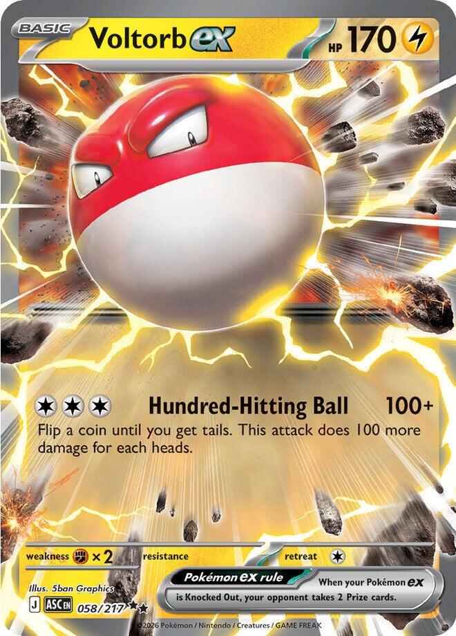 Voltorb ex (058/217) [Mega Evolution: Ascended Heroes] | Jack's On Queen