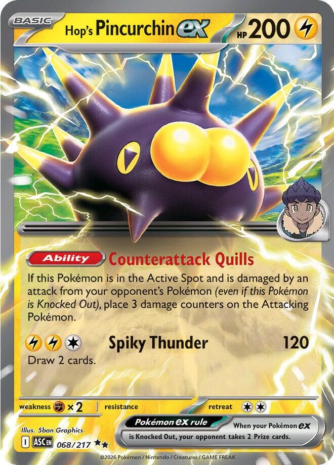 Hop's Pincurchin ex (068/217) [Mega Evolution: Ascended Heroes] | Jack's On Queen