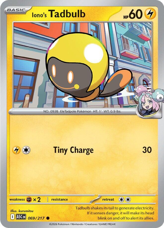 Iono's Tadbulb (069/217) [Mega Evolution: Ascended Heroes] | Jack's On Queen