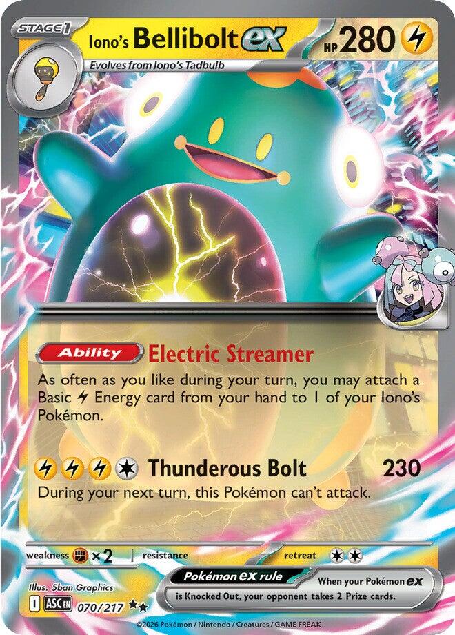 Iono's Bellibolt ex (070/217) [Mega Evolution: Ascended Heroes] | Jack's On Queen