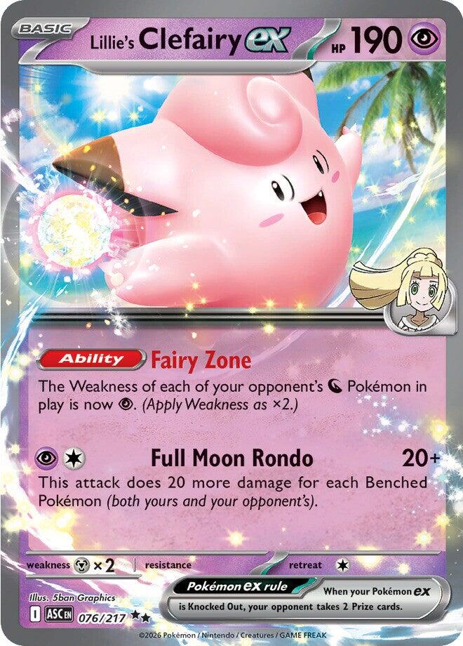 Lillie's Clefairy ex (076/217) [Mega Evolution: Ascended Heroes] | Jack's On Queen