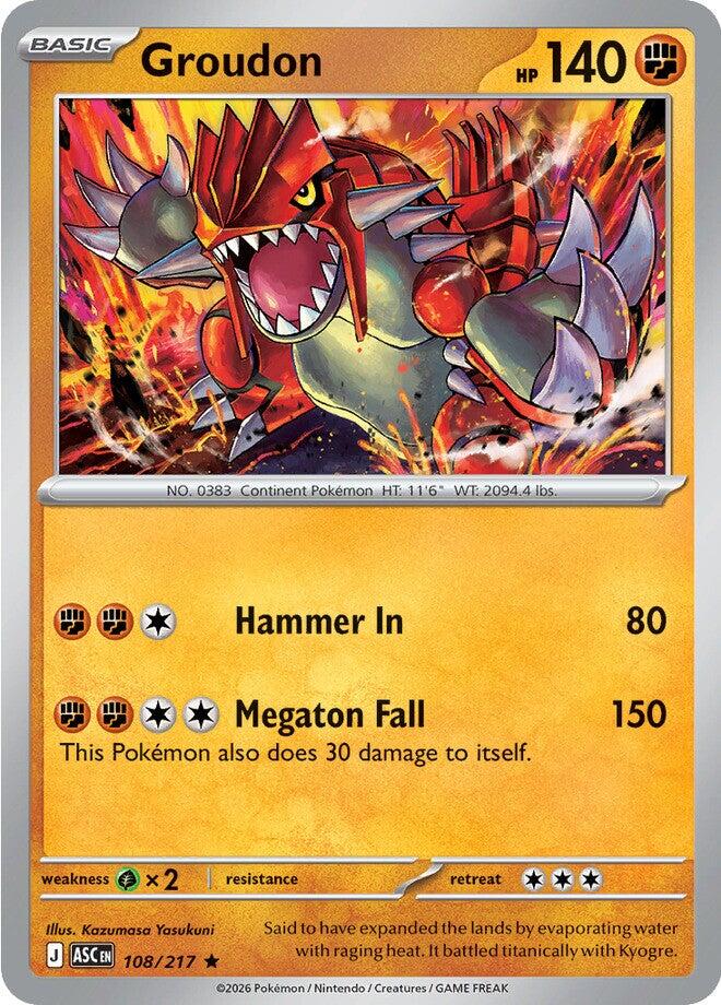 Groudon (108/217) [Mega Evolution: Ascended Heroes] | Jack's On Queen