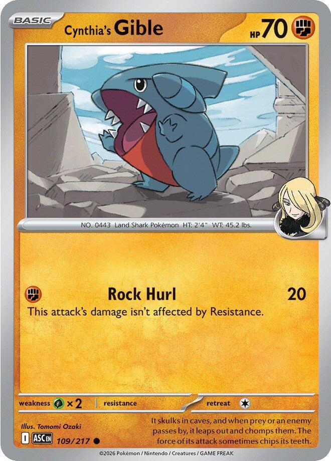 Cynthia's Gible (109/217) [Mega Evolution: Ascended Heroes] | Jack's On Queen