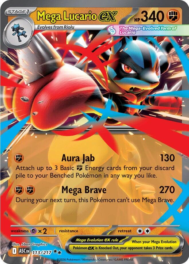 Mega Lucario ex (113/217) [Mega Evolution: Ascended Heroes] | Jack's On Queen