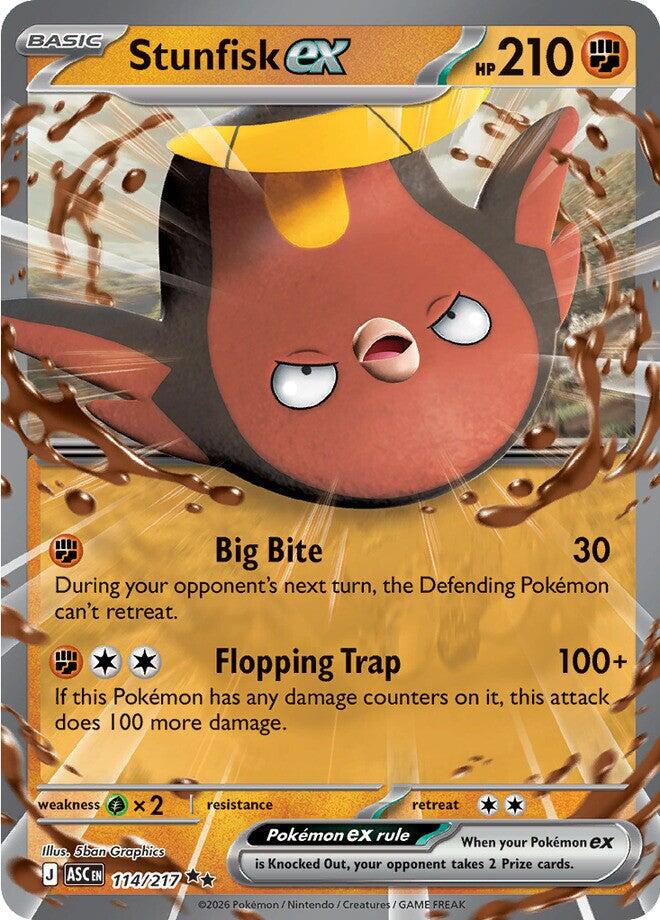 Stunfisk ex (114/217) [Mega Evolution: Ascended Heroes] | Jack's On Queen