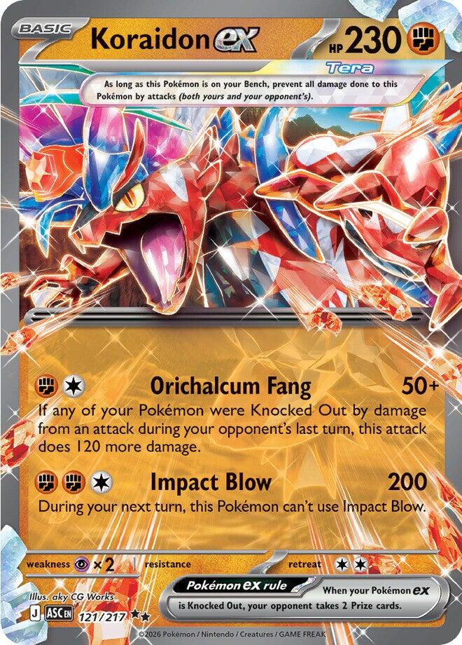 Koraidon ex (121/217) [Mega Evolution: Ascended Heroes] | Jack's On Queen