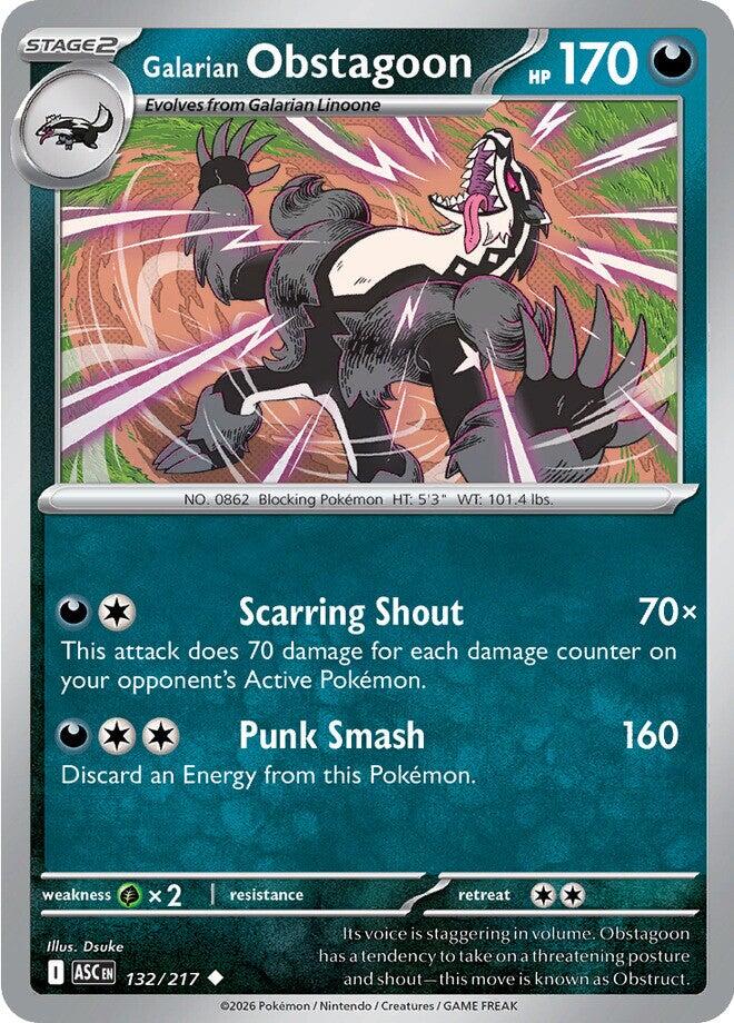 Galarian Obstagoon (132/217) [Mega Evolution: Ascended Heroes] | Jack's On Queen