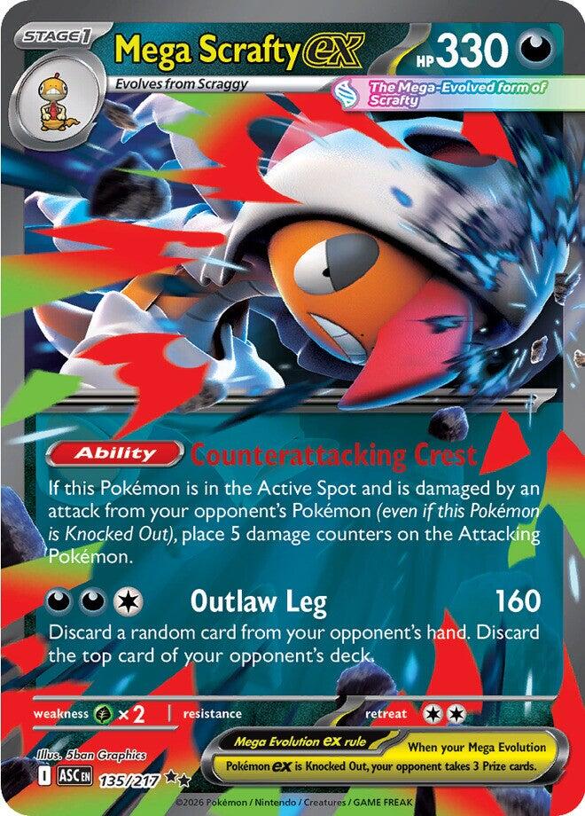 Mega Scrafty ex (135/217) [Mega Evolution: Ascended Heroes] | Jack's On Queen