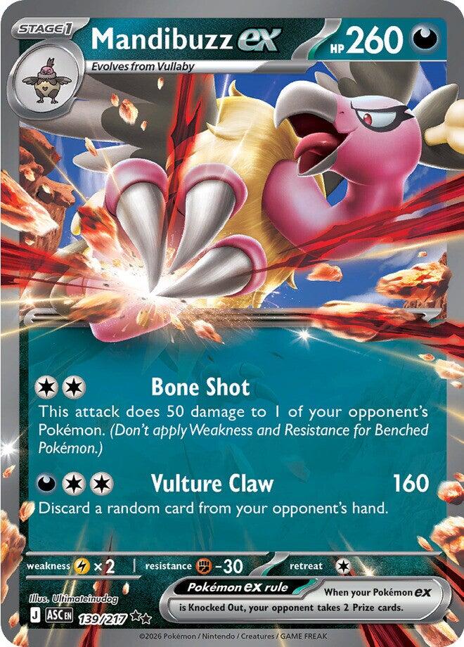 Mandibuzz ex (139/217) [Mega Evolution: Ascended Heroes] | Jack's On Queen