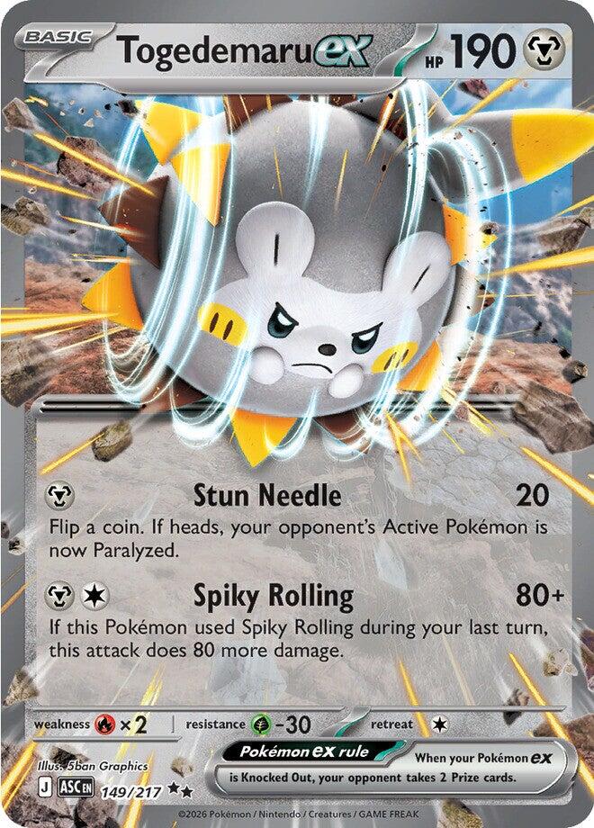Togedemaru ex (149/217) [Mega Evolution: Ascended Heroes] | Jack's On Queen