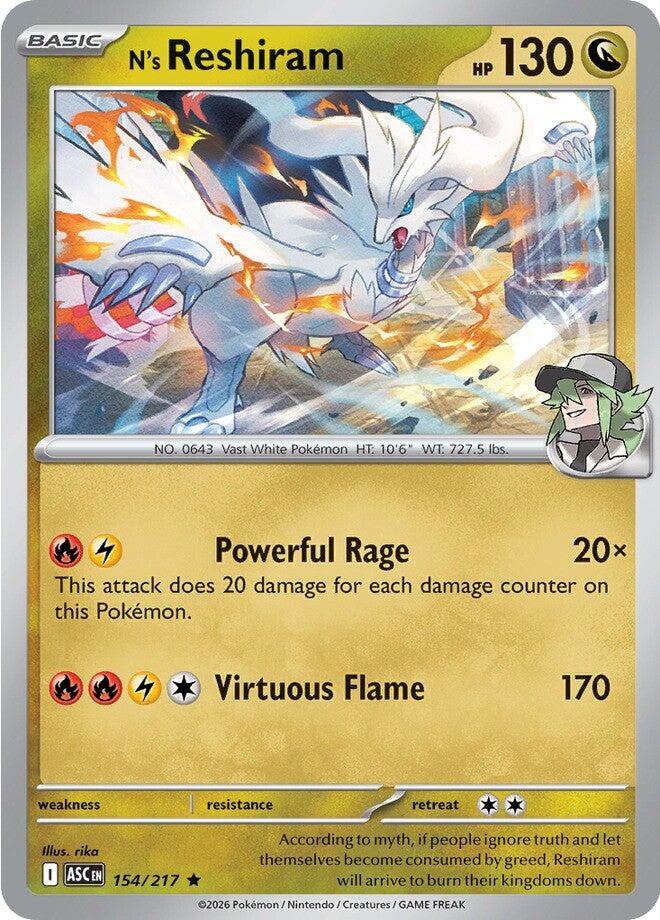 N's Reshiram (154/217) [Mega Evolution: Ascended Heroes] | Jack's On Queen