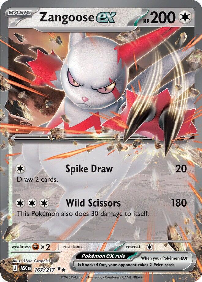 Zangoose ex (167/217) [Mega Evolution: Ascended Heroes] | Jack's On Queen
