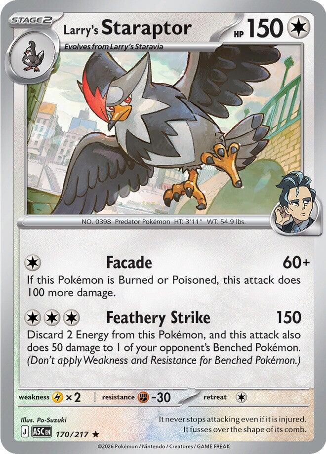 Larry's Staraptor (170/217) [Mega Evolution: Ascended Heroes] | Jack's On Queen
